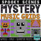 Spooky Mystery Music Grids - Whole, Half and Quarter Rests Digital Resources